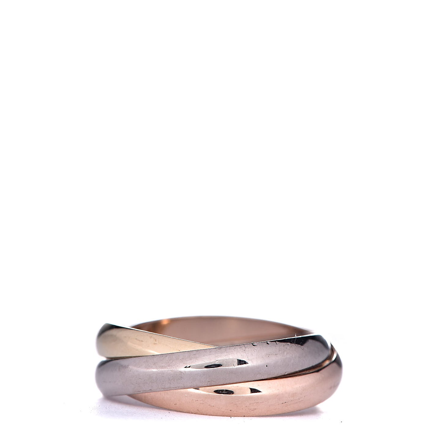 18K Pink Yellow White Gold Small Trinity Ring 47 4