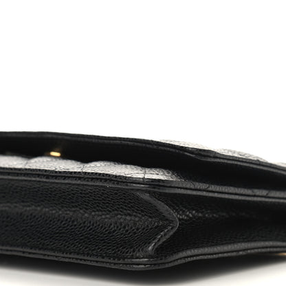 Chanel Caviar Quilted Wallet On Chain WOC Black 10 of 10