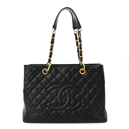 Chanel Caviar Quilted Grand Shopping Tote GST Black 1 of 10