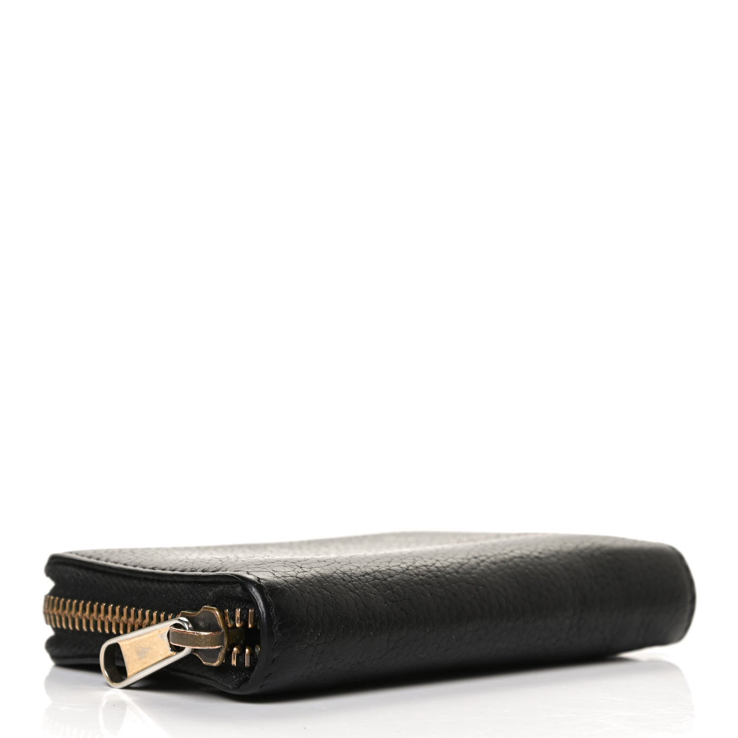 Gucci Calfskin Logo Zip Around Card Case Black 4 of 10