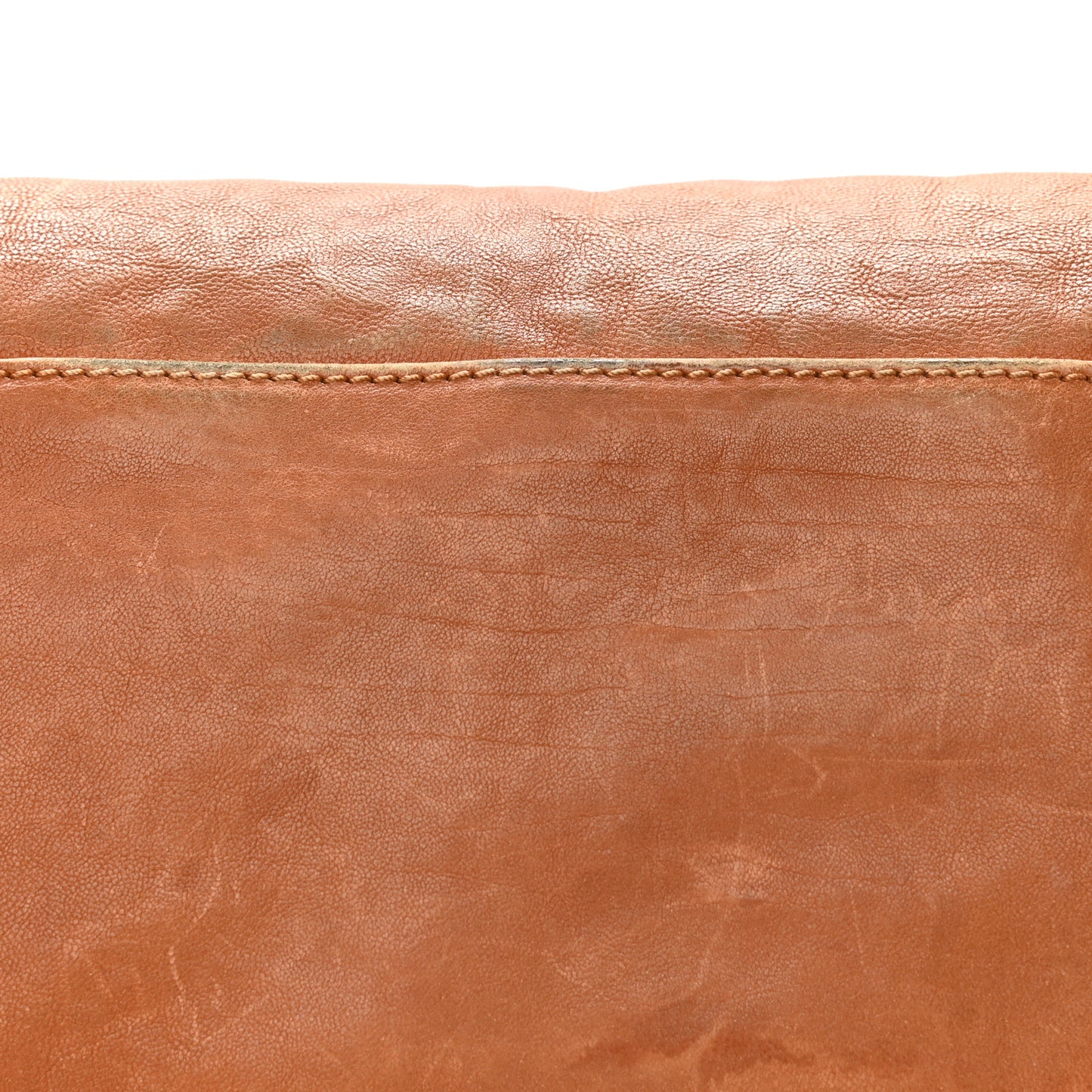 Calfskin Large East West Modern Chain Tote Dark Beige