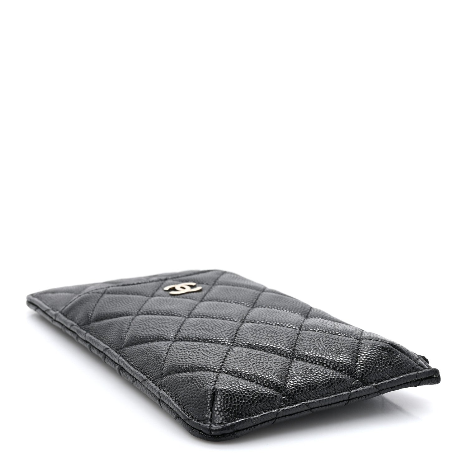 Chanel Caviar Quilted Classic Flat Wallet Pouch Black 4 of 8