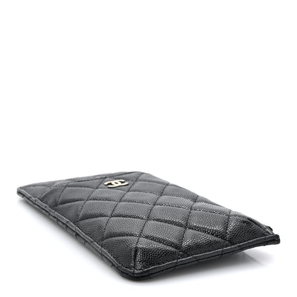 Chanel Caviar Quilted Classic Flat Wallet Pouch Black 4 of 8