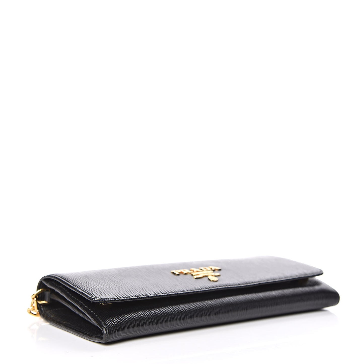 Vitello Move Metal Oro Chain Wallet Black