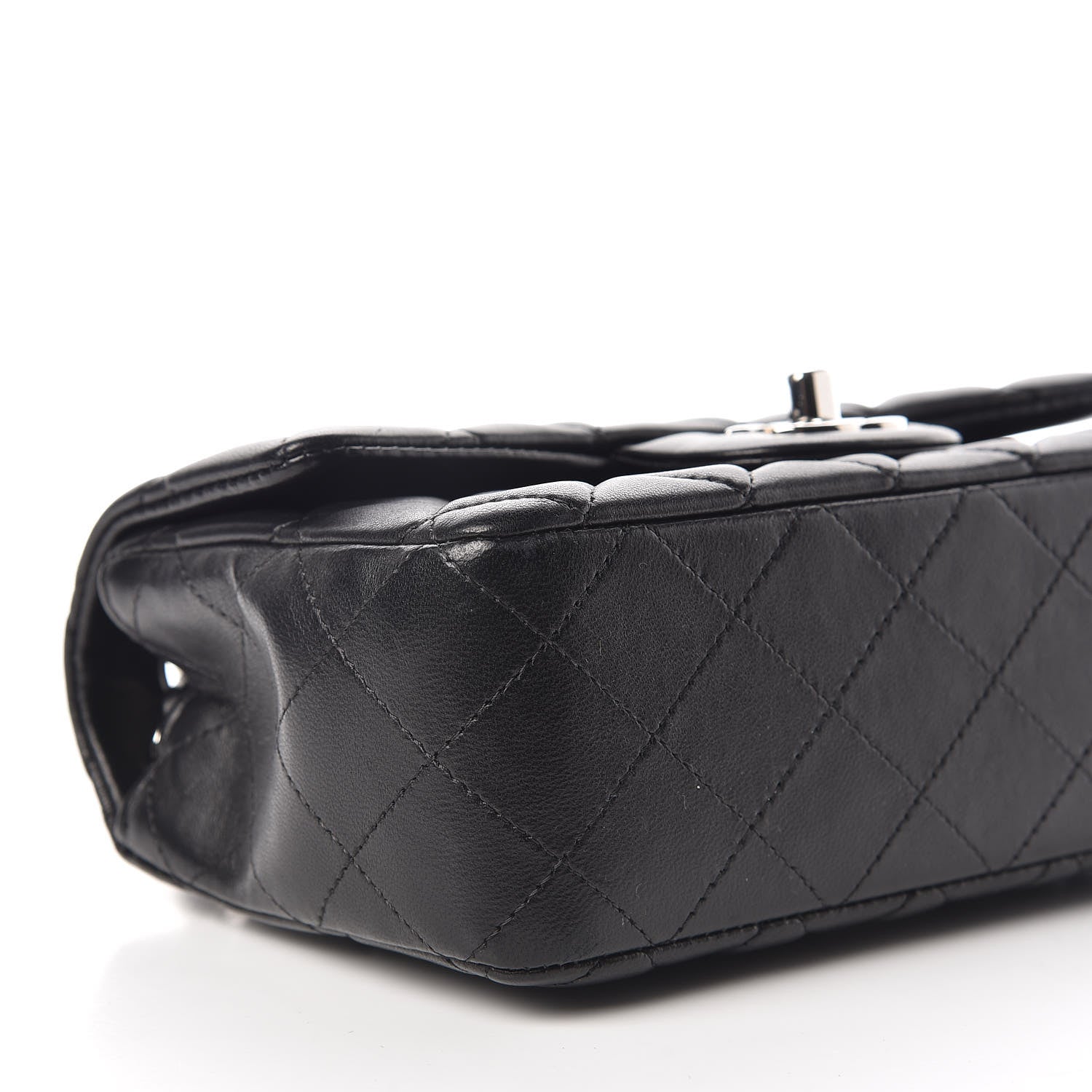 Chanel Lambskin Quilted Mini Rectangular Flap Black 8 of 10