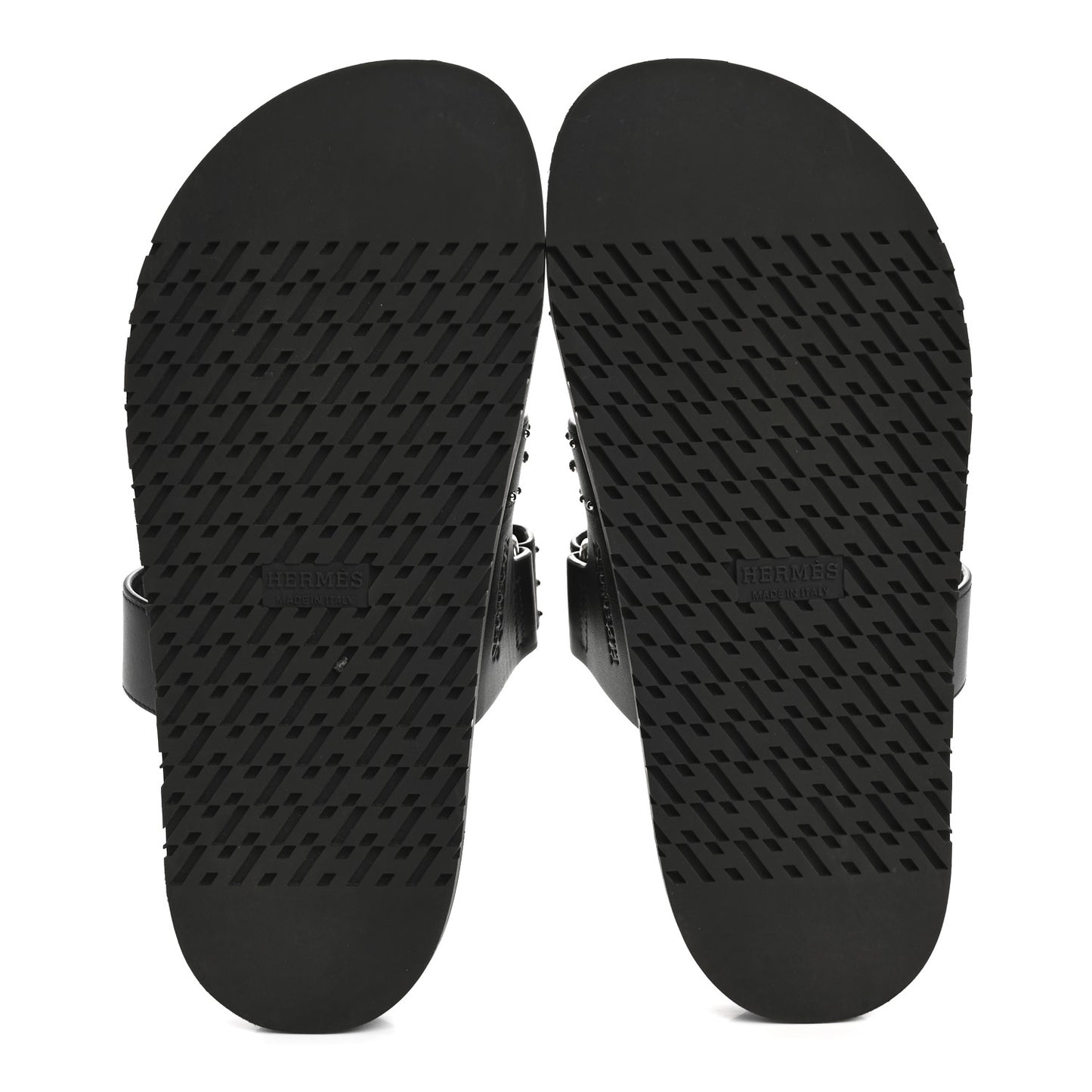 Calfskin Medor Studded Womens Chypre Sandals 37.5 Black