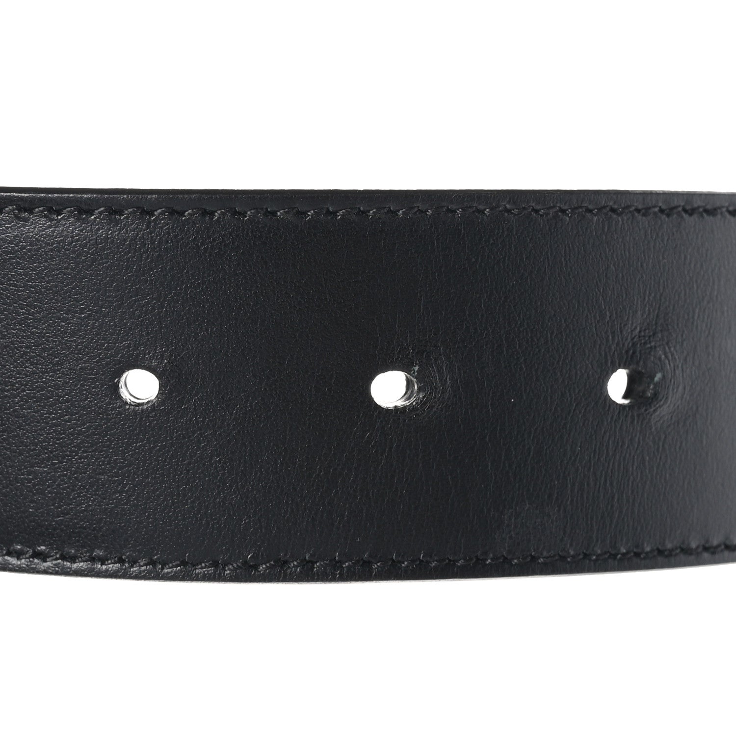 Gucci GG Supreme Monogram Matte Plutone Calfskin Double G 40mm Belt 115 46 Beige Ebony Black 5 of 5