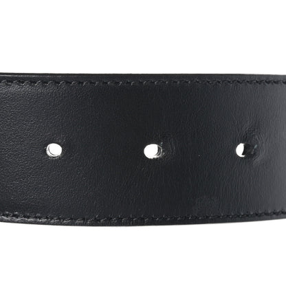 Gucci GG Supreme Monogram Matte Plutone Calfskin Double G 40mm Belt 115 46 Beige Ebony Black 5 of 5