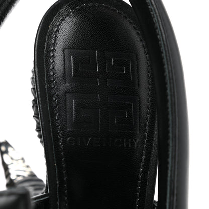 Givenchy Lambskin 4G Logo Horn Sandals 38 Black 7 of 7