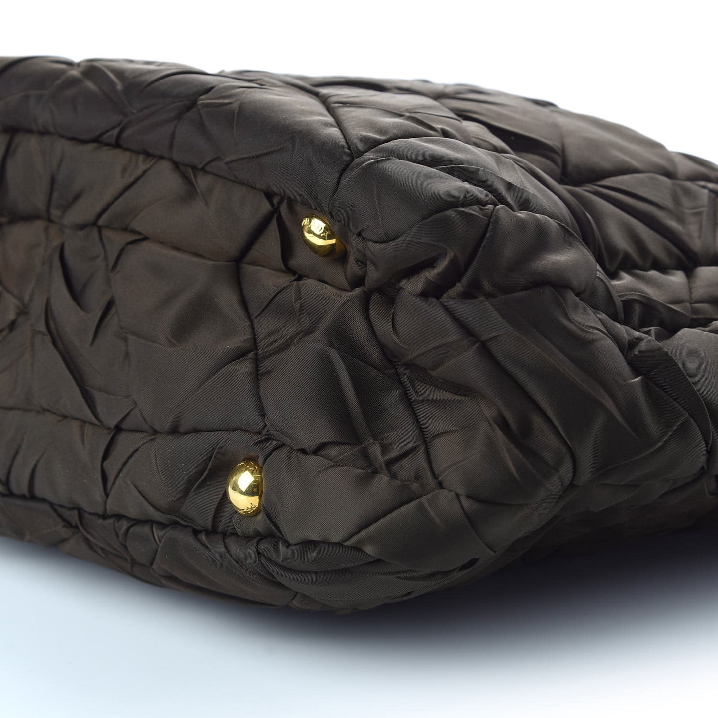 Tessuto Nylon Chevron Quilted Tote Ebano