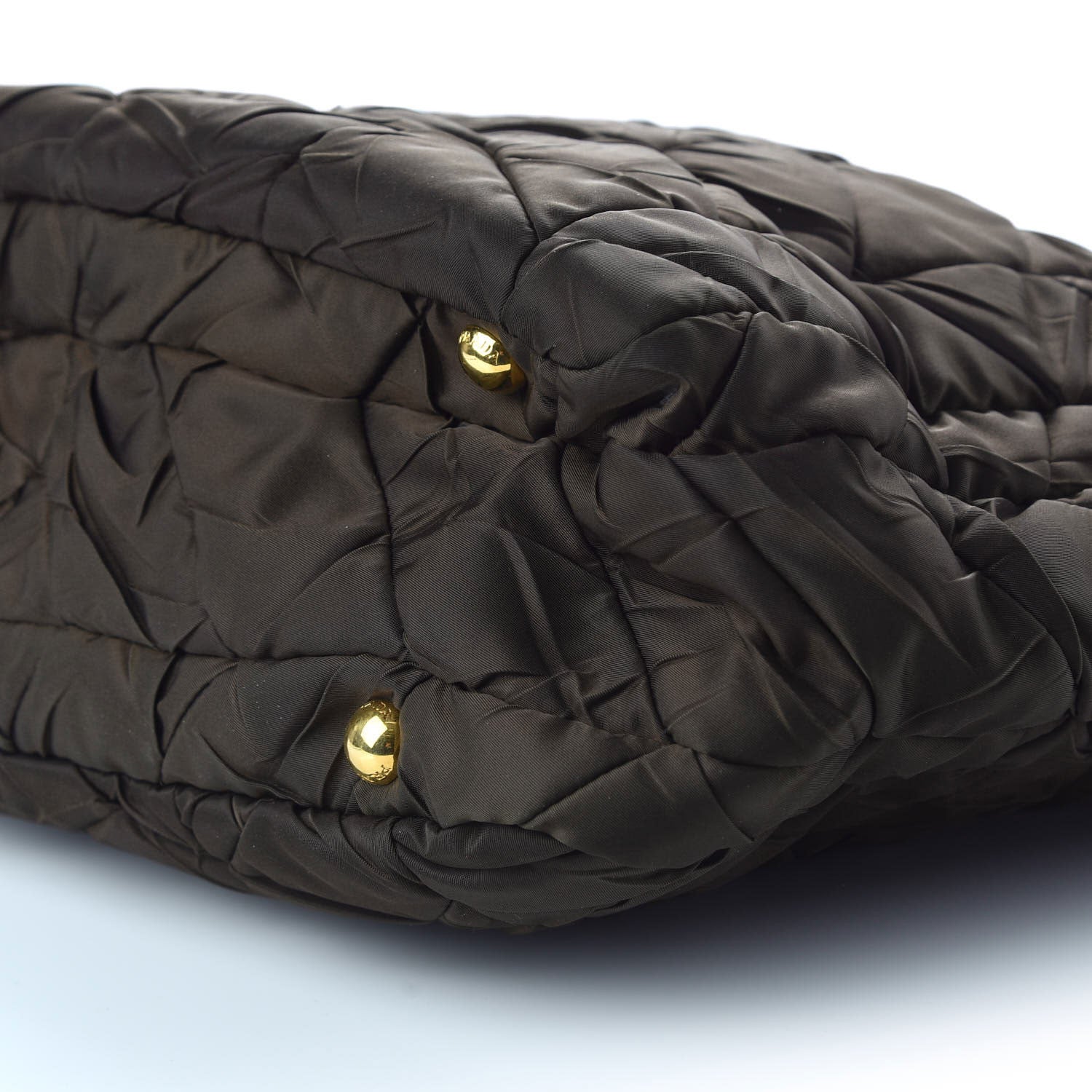 Prada Tessuto Nylon Chevron Quilted Tote Ebano 8 of 10