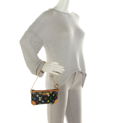 Louis Vuitton Monogram Multicolor Pochette Milla MM Black 2 of 7