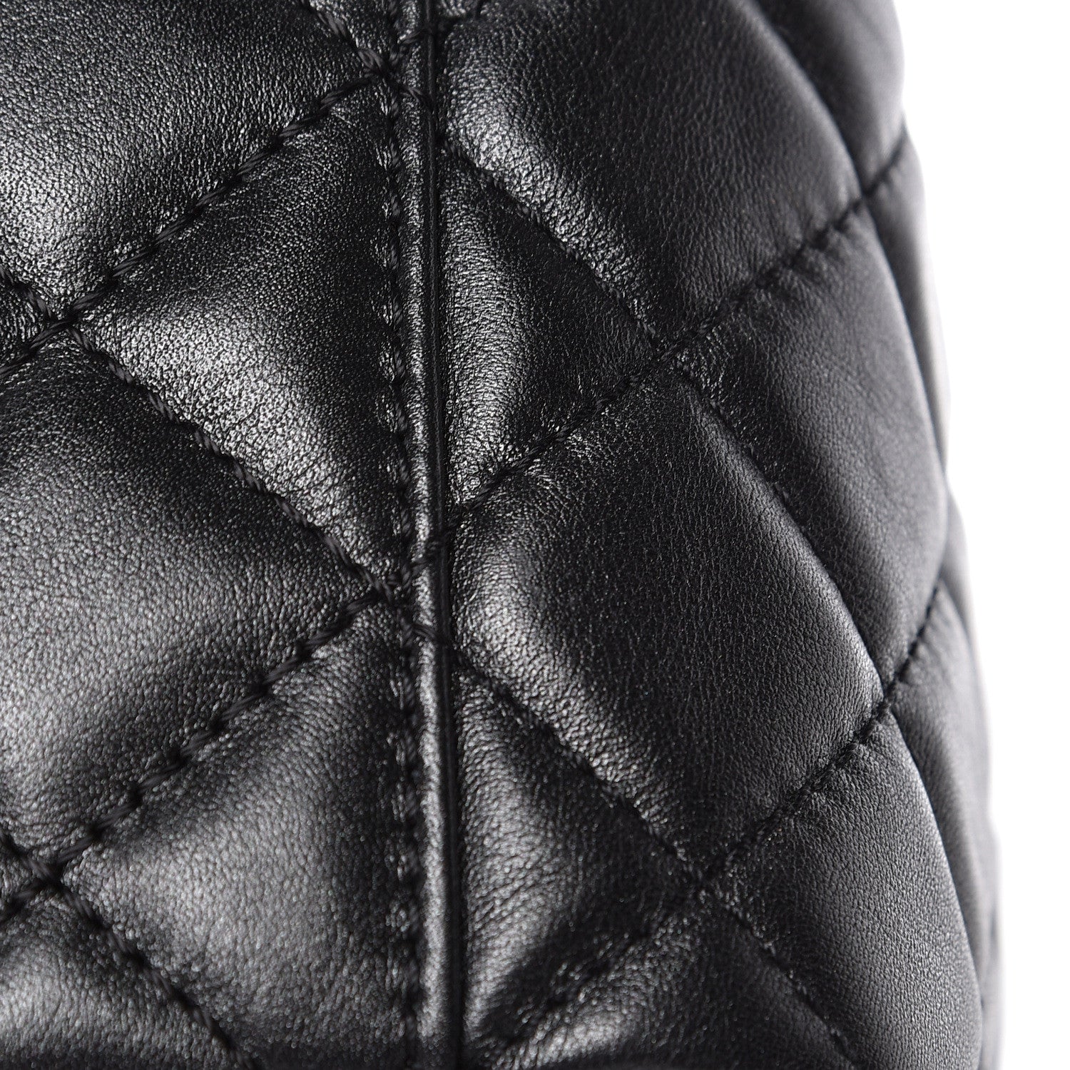 Chanel Metallized Calfskin Quilted Small XXL Travel Flap Bag Black 11 of 14