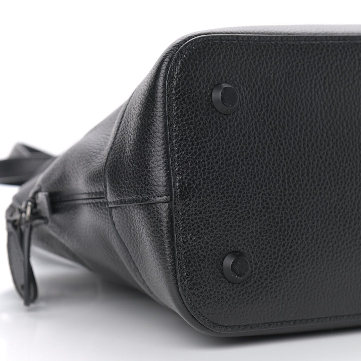 Supple Calfskin Ville Top Handle Bag Black