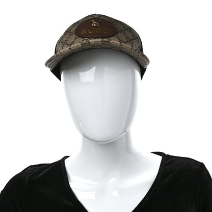 Gucci Soft GG Supreme Monogram Mesh Textured Dollar Calfskin Neo Vintage Rap Baseball Hat S Dark Brown Black 2 of 10