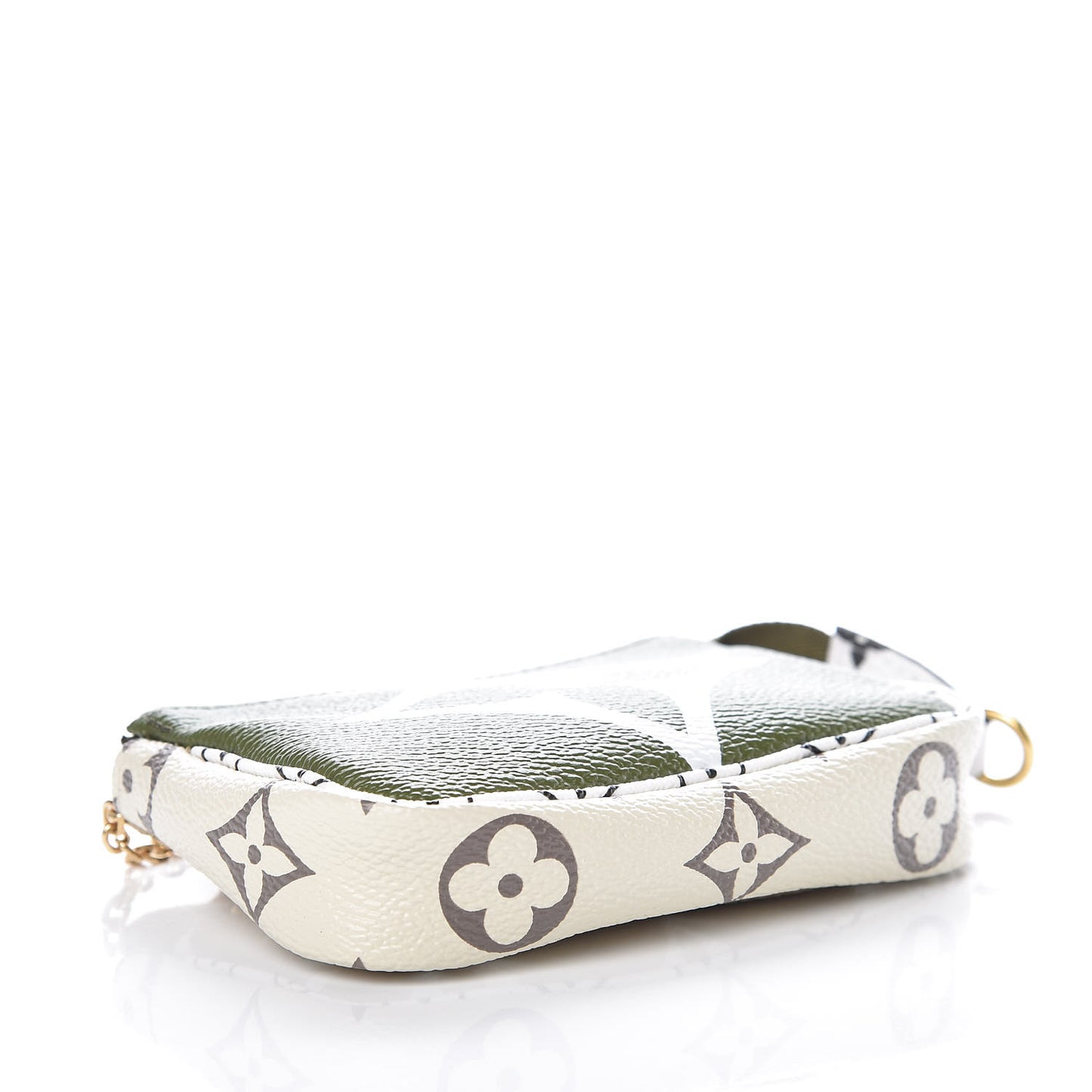 Monogram Giant Micro Pochette Accessories Kaki White