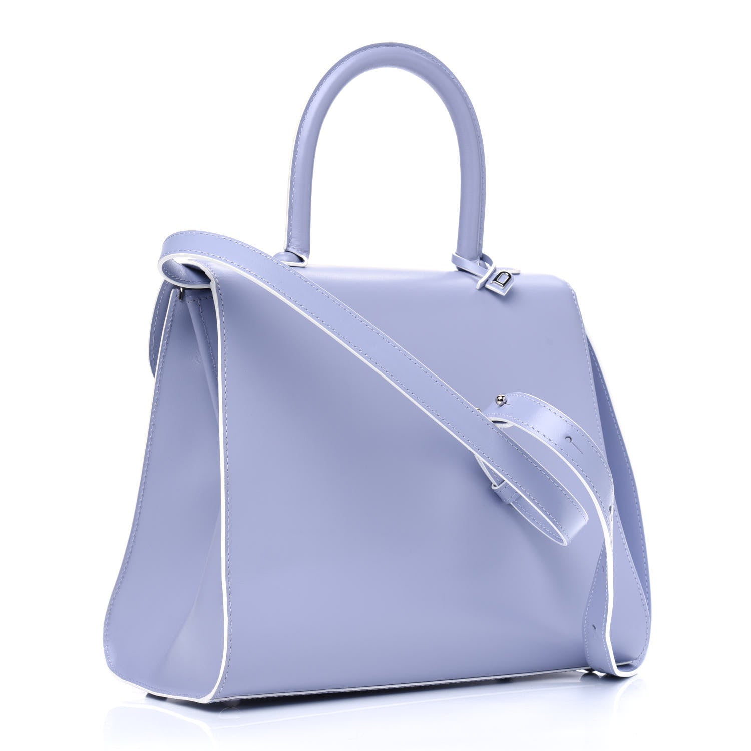Delvaux Box Calfskin MM Brillant Satchel Lilac 2 of 14