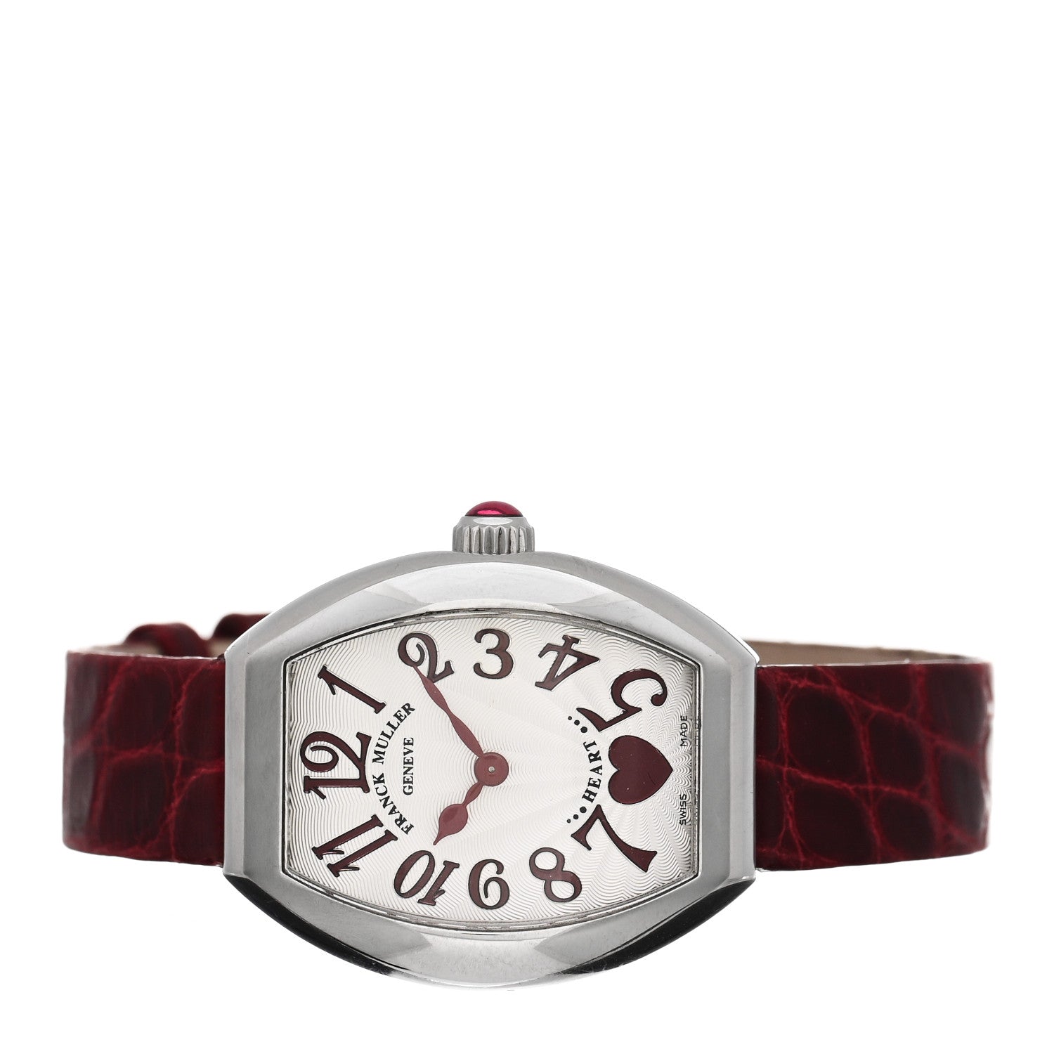 Franck Muller Stainless Steel Alligator 26mm Heart Quartz Watch Red 5002SQZC6H 2 of 4