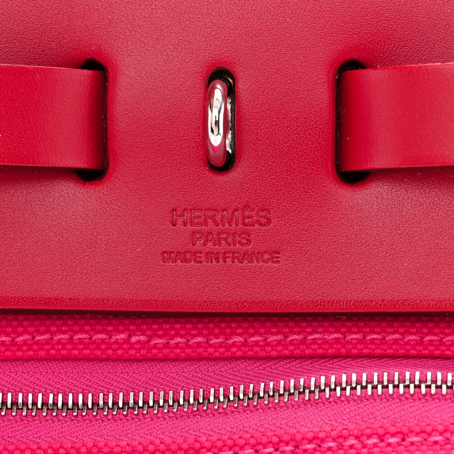 Hermes Toile Militaire Vache Hunter Laque Herbag Zip Retourne 31 PM Rose Mexico Rouge Piment 8 of 13