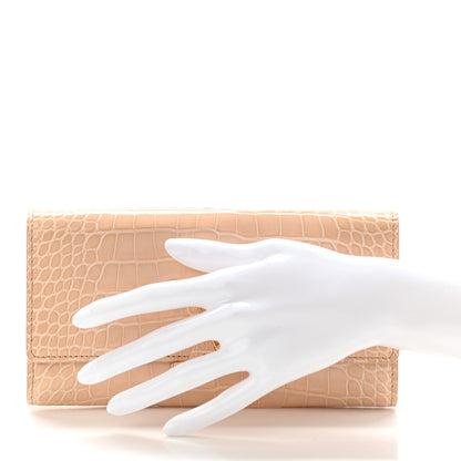 Louis Vuitton Crocodile Capucines Long Wallet Tan 2 of 8