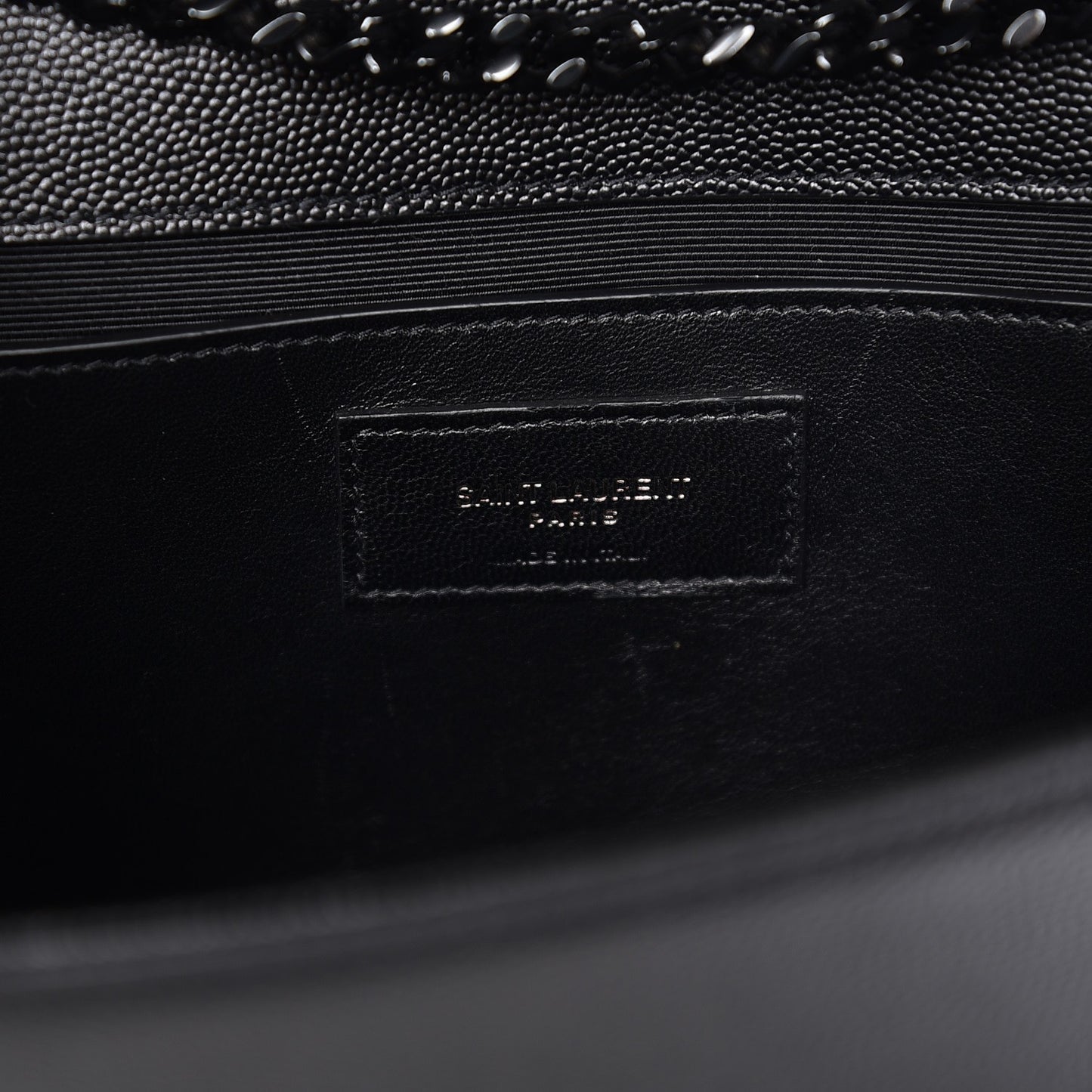 Grain De Poudre Medium Classic Monogram Kate Satchel Black