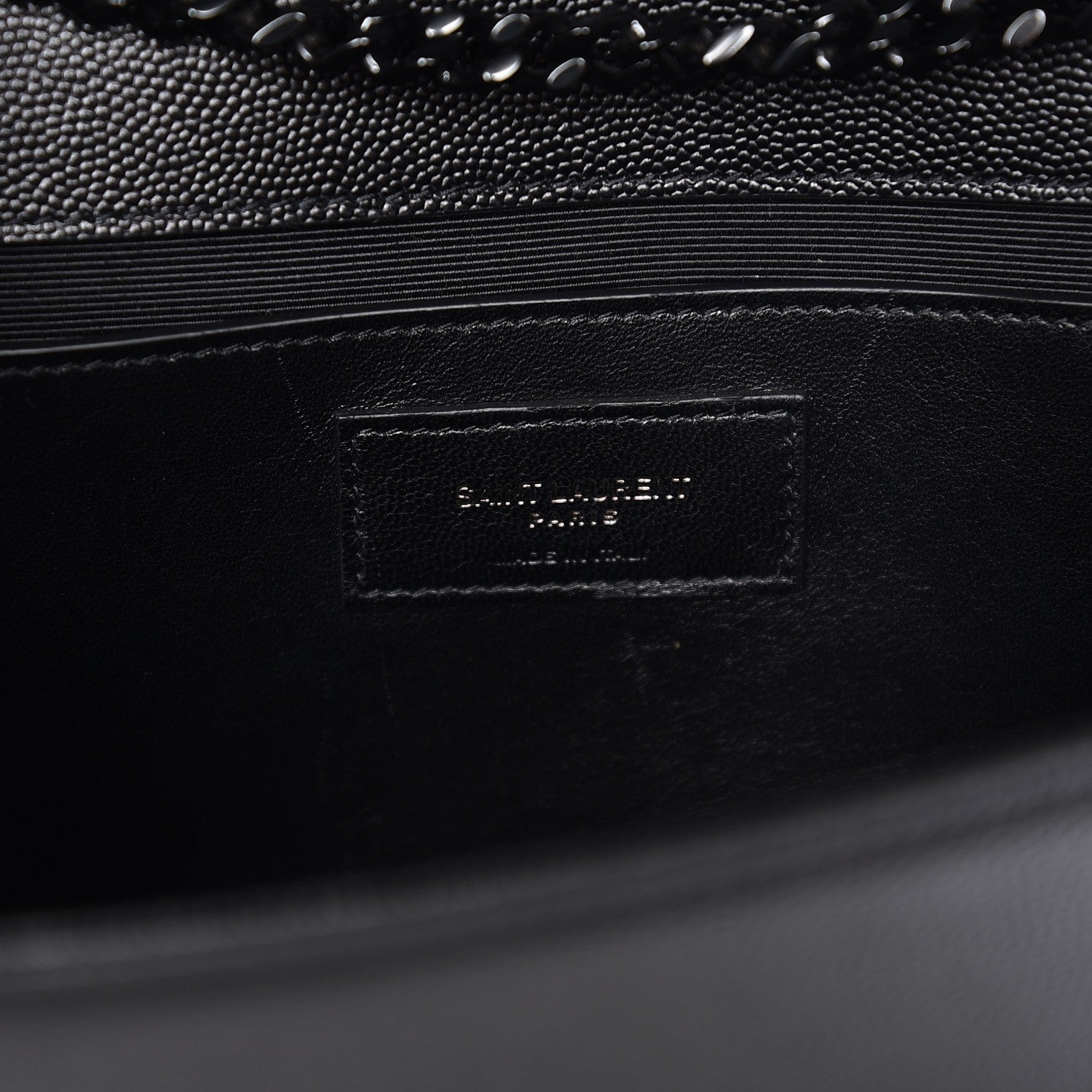 Saint Laurent Grain De Poudre Medium Classic Monogram Kate Satchel Black 7 of 7