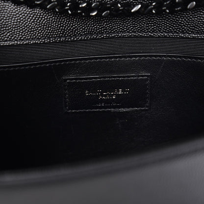 Saint Laurent Grain De Poudre Medium Classic Monogram Kate Satchel Black 7 of 7