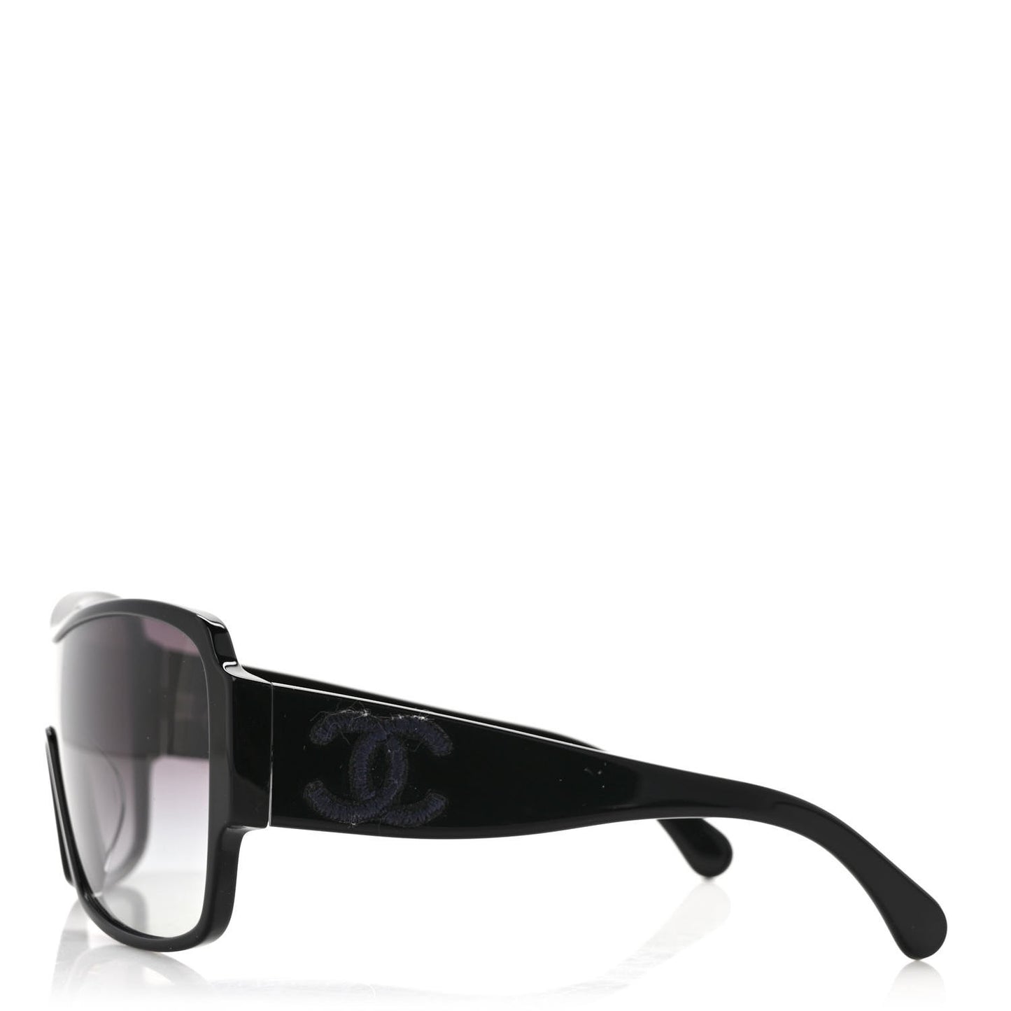 Acetate Shield Sunglasses 5449-A Black