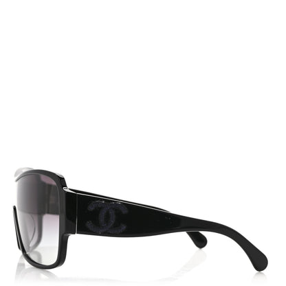 Chanel Acetate Shield Sunglasses 5449-A Black 3 of 8