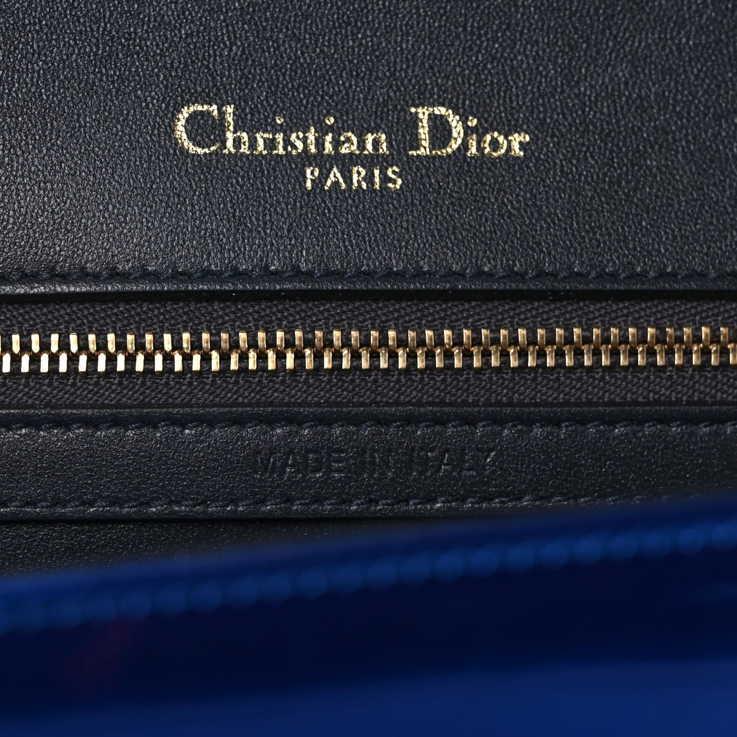 Christian Dior Metallic Patent Micro-Cannage Medium Diorama Flap Bag Blue 6 of 8