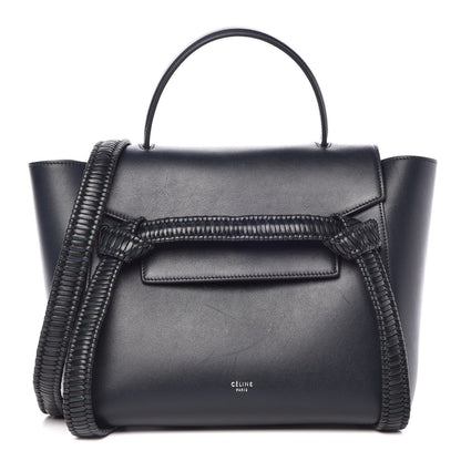 Celine Smooth Calfskin Micro Bi-Color Braided Belt Bag Dark Sea 1 of 9