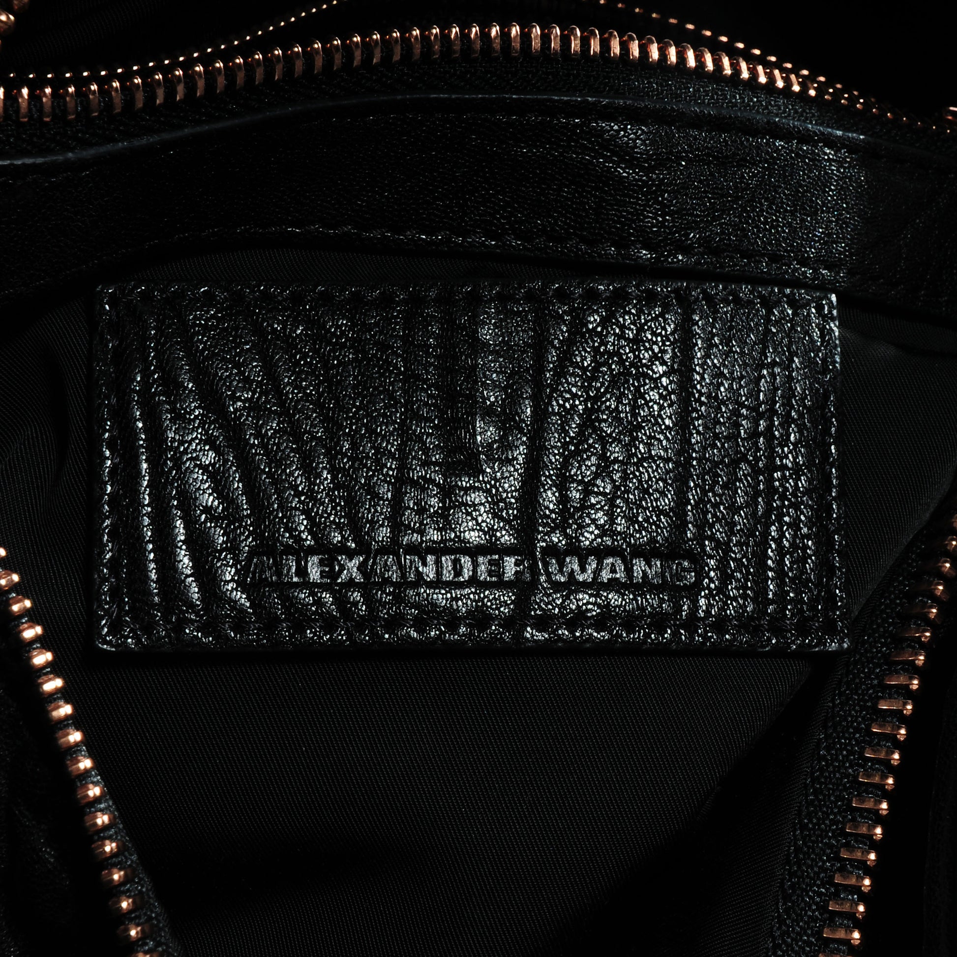 Alexander Wang Pebbled Leather Rocco Black w Rose Gold Hardware 6 of 6