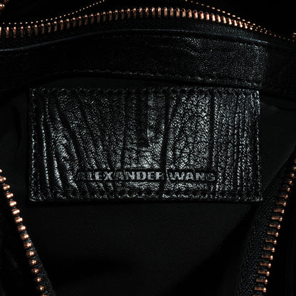 Alexander Wang Pebbled Leather Rocco Black w Rose Gold Hardware 6 of 6