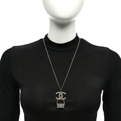 Chanel Enamel Pearl CC Flap Pedant Necklace Black 2 of 5