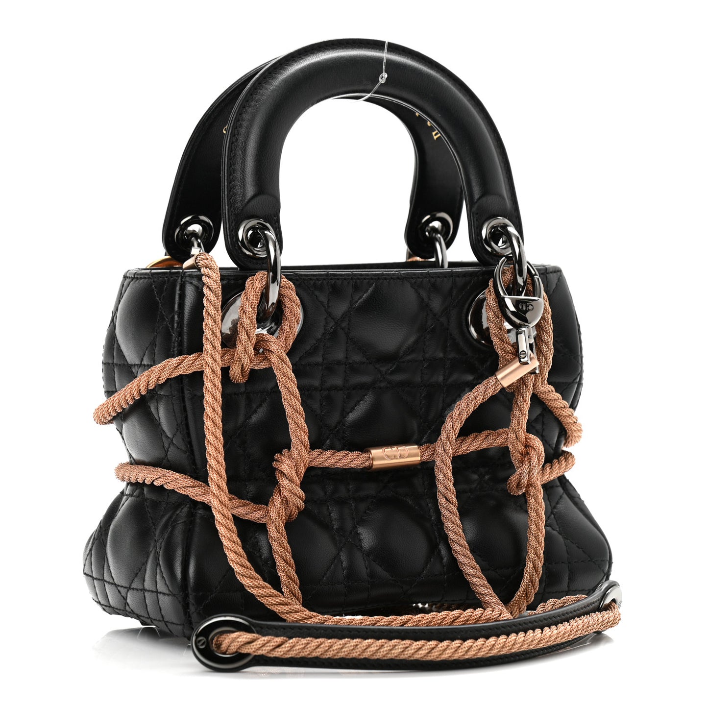 Lambskin Cannage Mini Morgane Tschiember Lady Dior Black