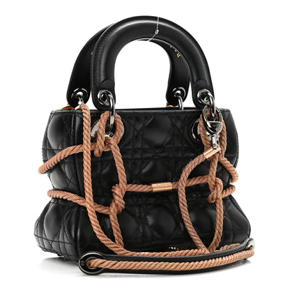 Christian Dior Lambskin Cannage Mini Morgane Tschiember Lady Dior Black 3 of 10