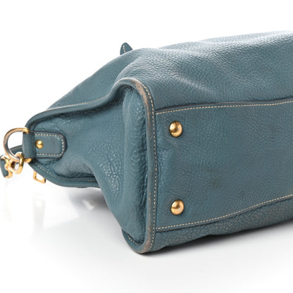 Prada Vitello Daino Shopping Satchel Marine 8 of 9