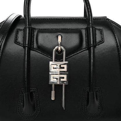 Givenchy Box Calfskin Padded Mini Lock Antigona Shoulder Bag Black 8 of 10
