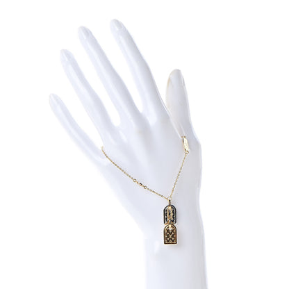 Louis Vuitton Brass Nanogram Bracelet Silver Gold 2 of 6