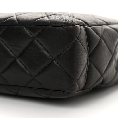 Chanel Lambskin Quilted Shopping Tote Black 10 of 11