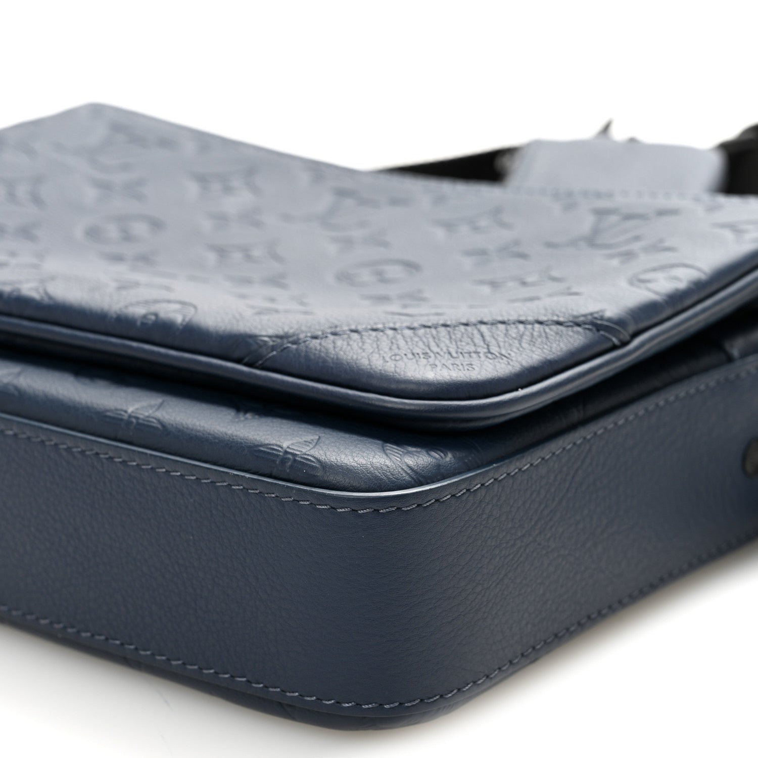 Louis Vuitton Calfskin Monogram Shadow Trio Messenger Navy 9 of 9