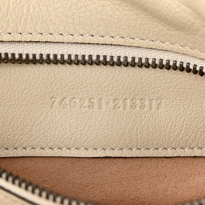Gucci Softy Wonka Textured Dollar Calfskin Small Diana Shoulder Bag Mystic White Hibiscus Red 7 of 11