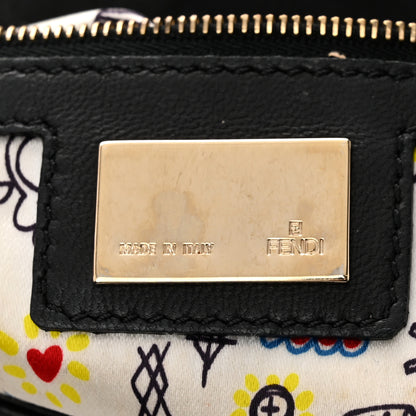 Fendi Nappa Logo Embossed Baguette Black 6 of 10