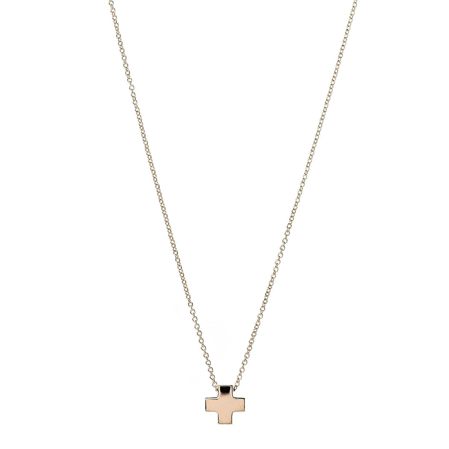 18K Yellow Gold Cruciform Cross Pendant Necklace