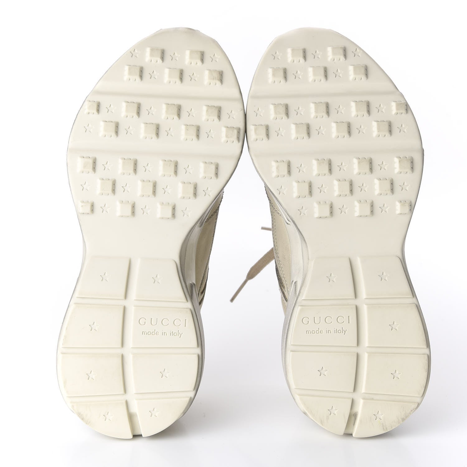 Gucci Soft Calfskin Womens Rhyton Sneakers 38 Ivory 5 of 9
