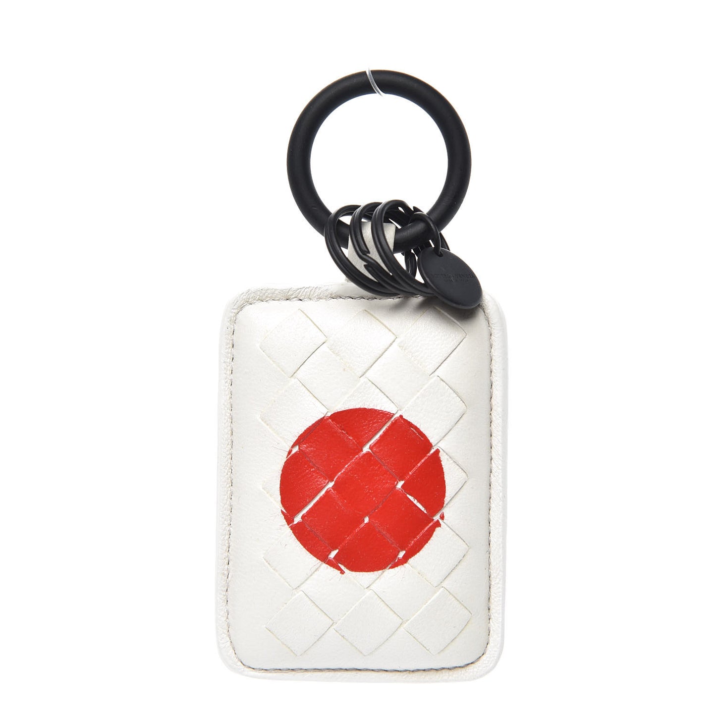 Nappa Intrecciato Key Ring White