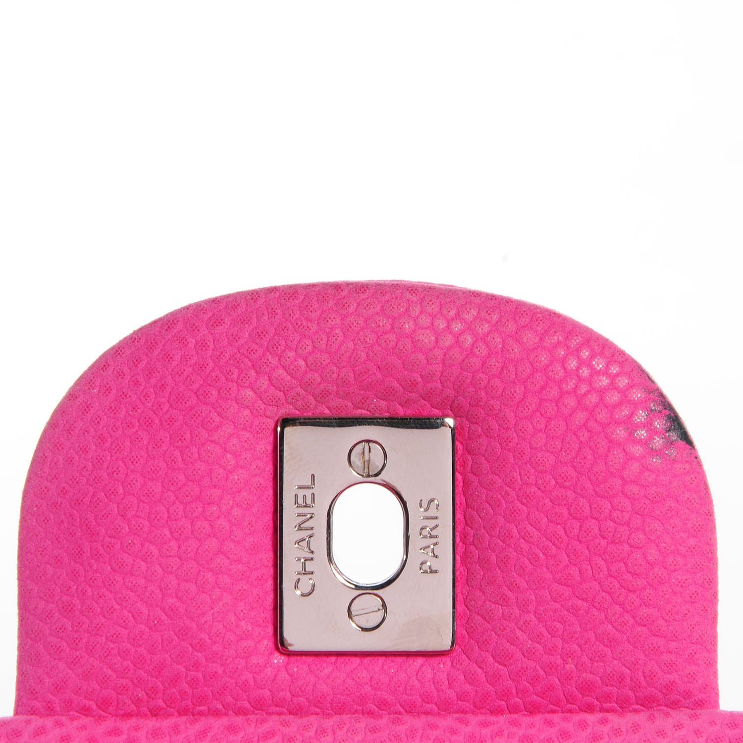 Chanel Iridescent Caviar Maxi Double Flap Hot Pink 8 of 9