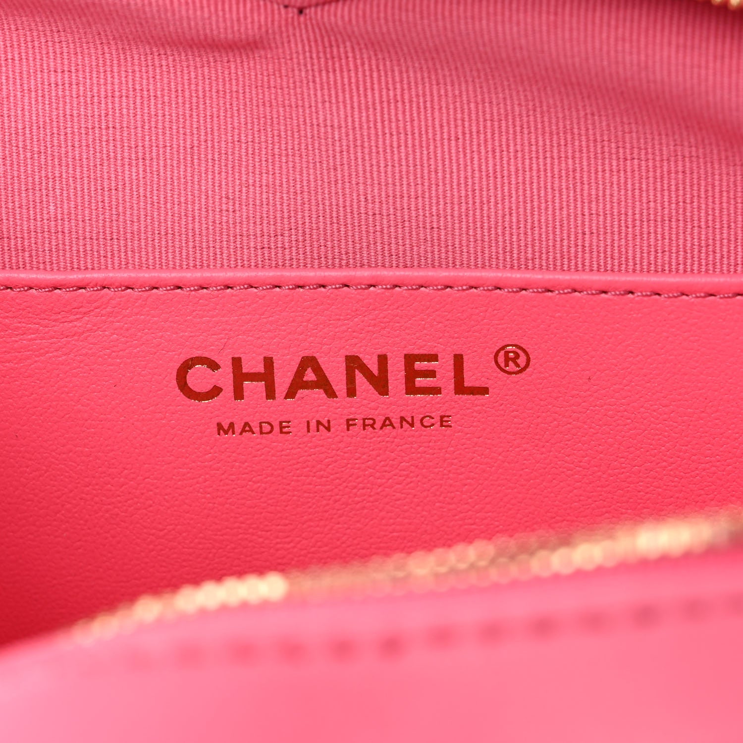 Chanel Lambskin Quilted CC In Love Heart Bag Pink 6 of 10