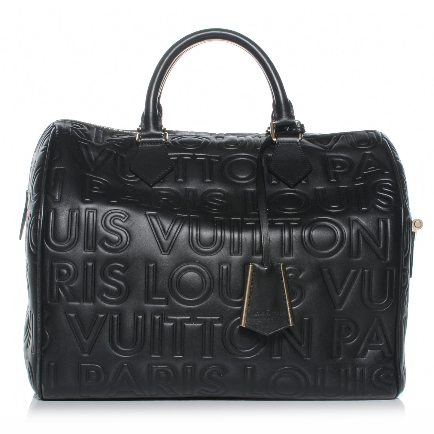 Calfskin Embossed Speedy Cube 30 Black