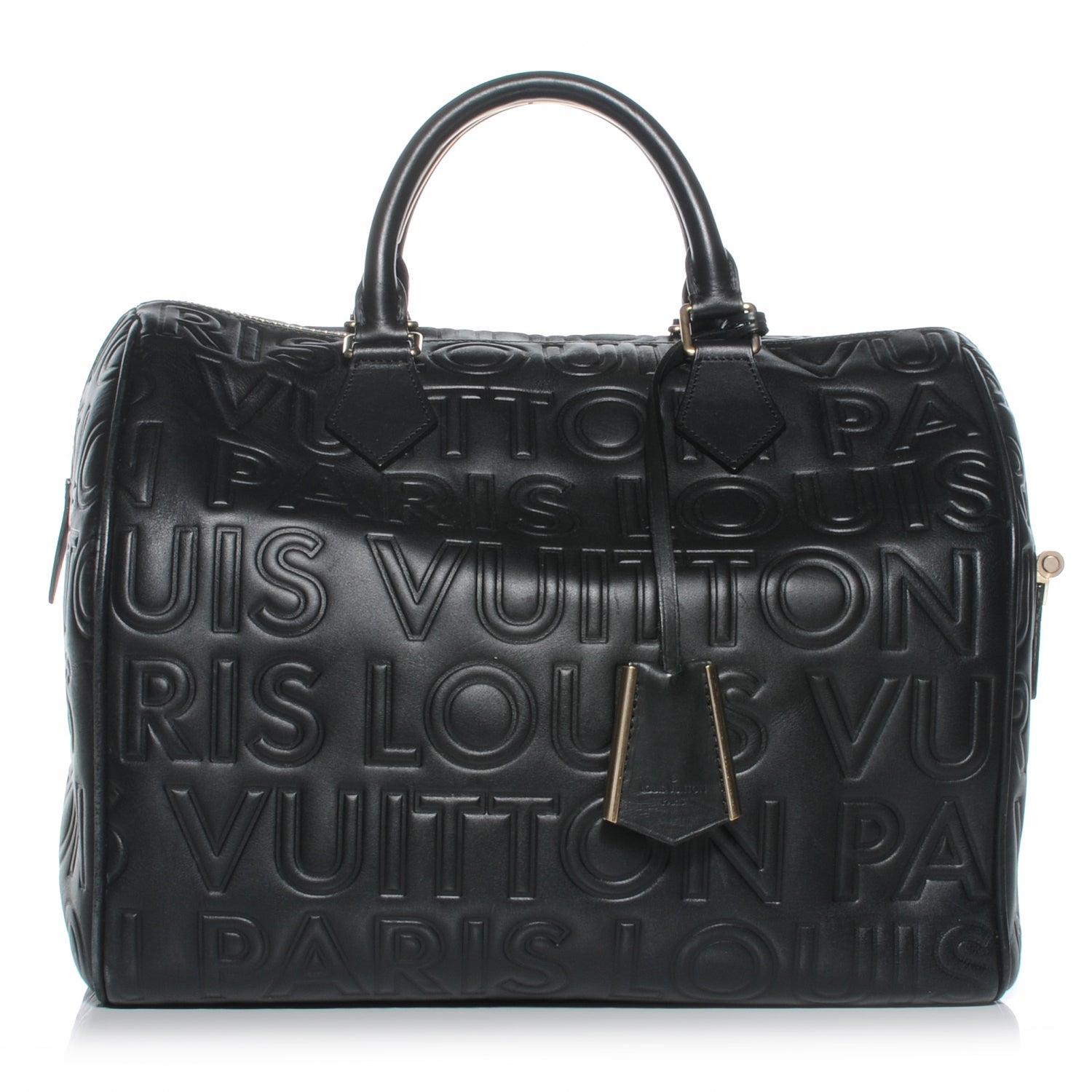 Louis Vuitton Calfskin Embossed Speedy Cube 30 Black 1 of 7